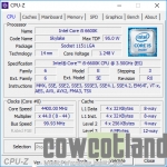 CPUZ 4.4Ghz Processeur Intel i5-6600K